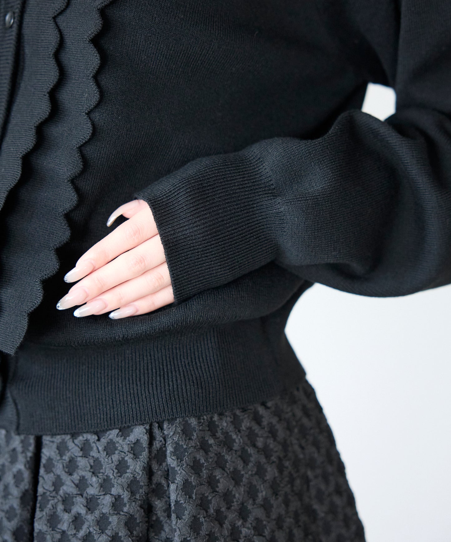 【1月4日(日)20時〜新発売】スカラップフリルニットカーディガン