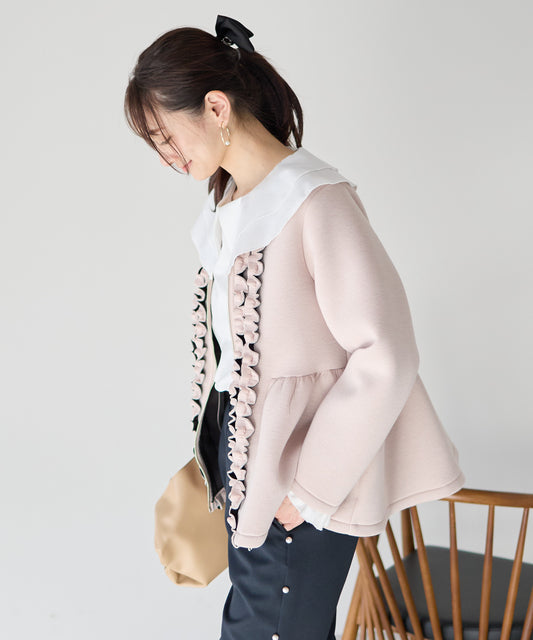 【1月25日(日)20時〜新発売】フロントフリルペプラムジャケット