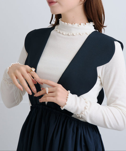 【2月22日(日)20時〜新発売】ソフトタッチリブフリルトップス