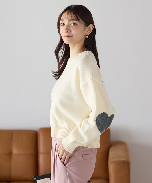 【11月9日(日)20時〜新発売】エルボーハートパールニット