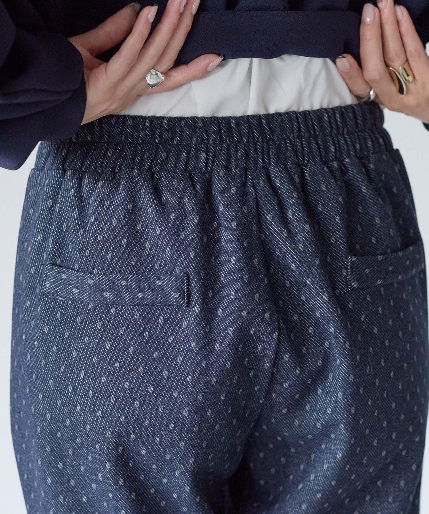 【1月11日(日)20時〜新発売】スノードットフリルテーパードパンツ