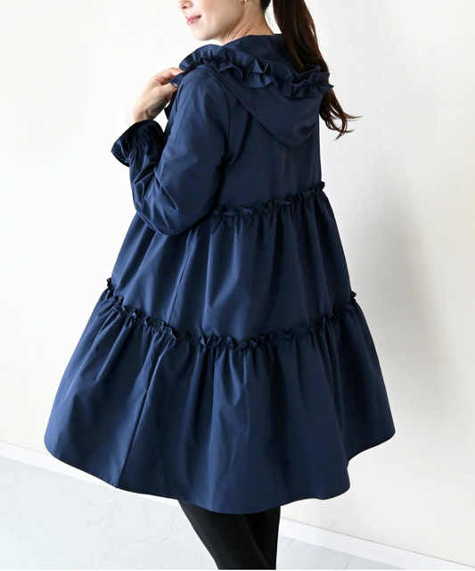 【9月20日(日)20時〜新発売】撥水フリルティアードコート