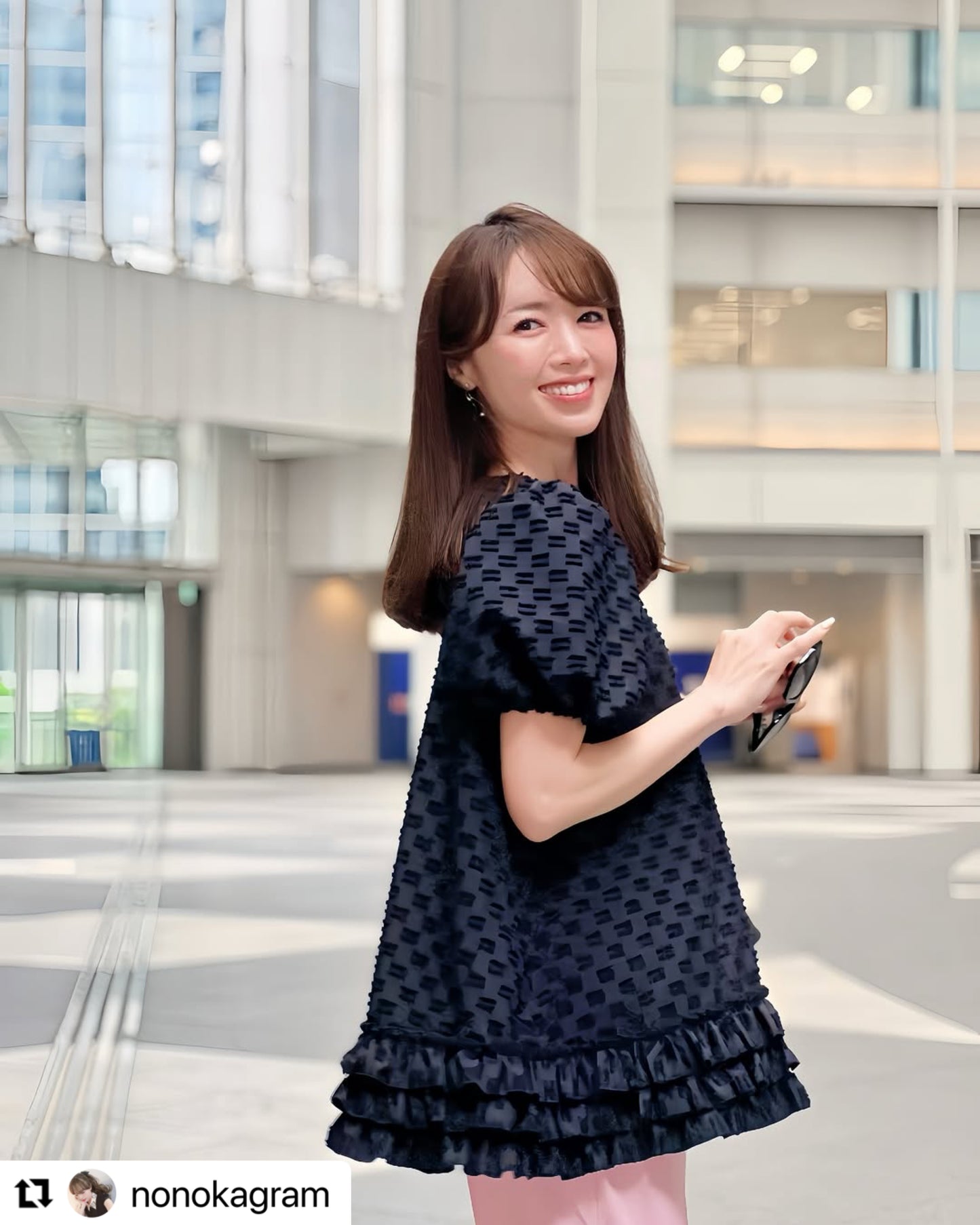 フリンジぽわん袖フレアブラウス