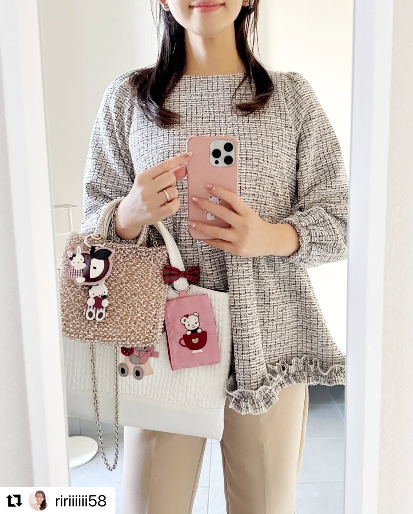 【1月25日(日)20時〜新色追加予約販売開始】予約販売クラシカルリボンツイードトップス