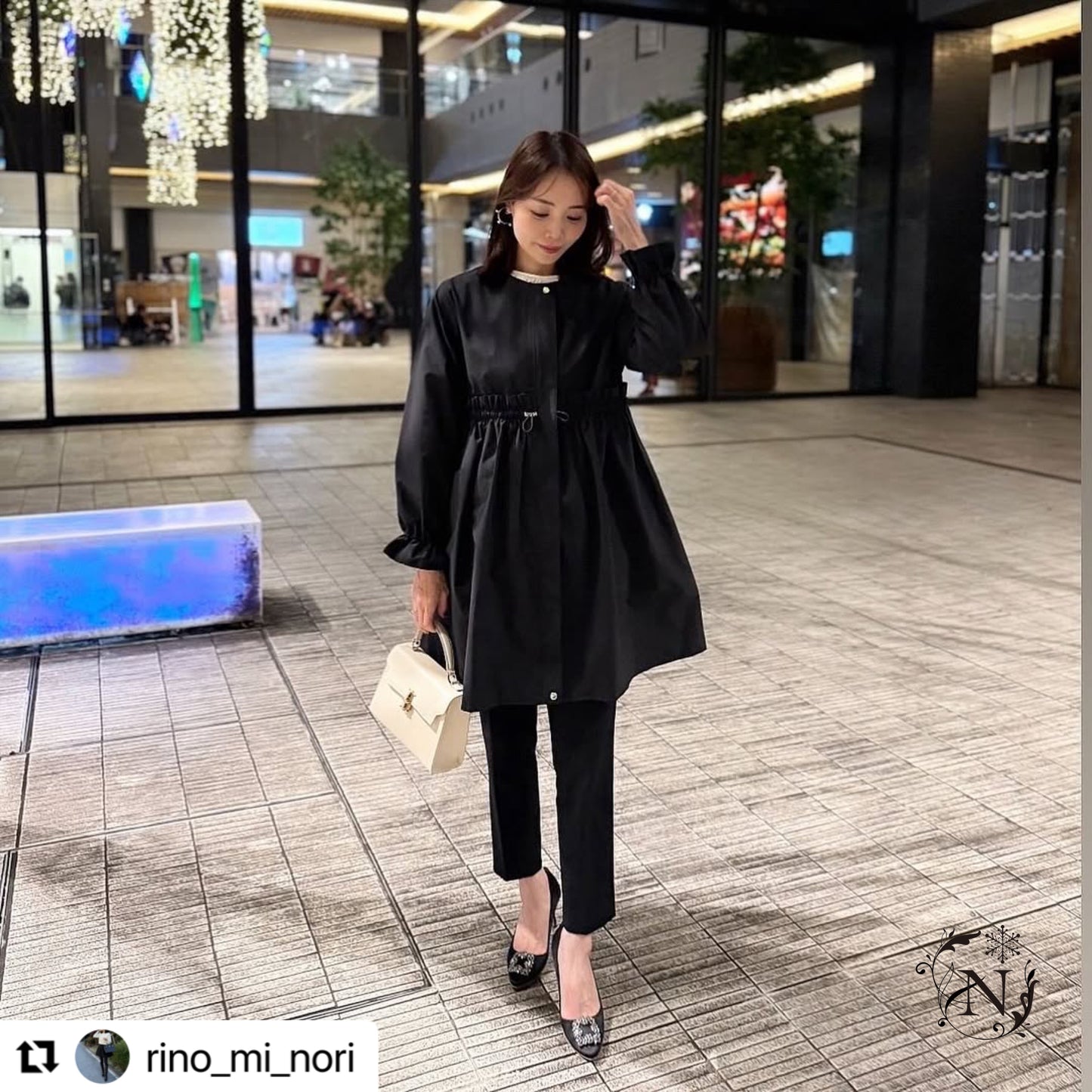 ギャザーフリルドローストコート