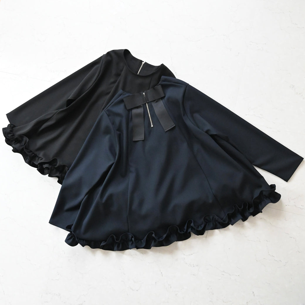 【9月5日(金)13時〜再再再再再入荷】バックリボンフリルフレアトップス