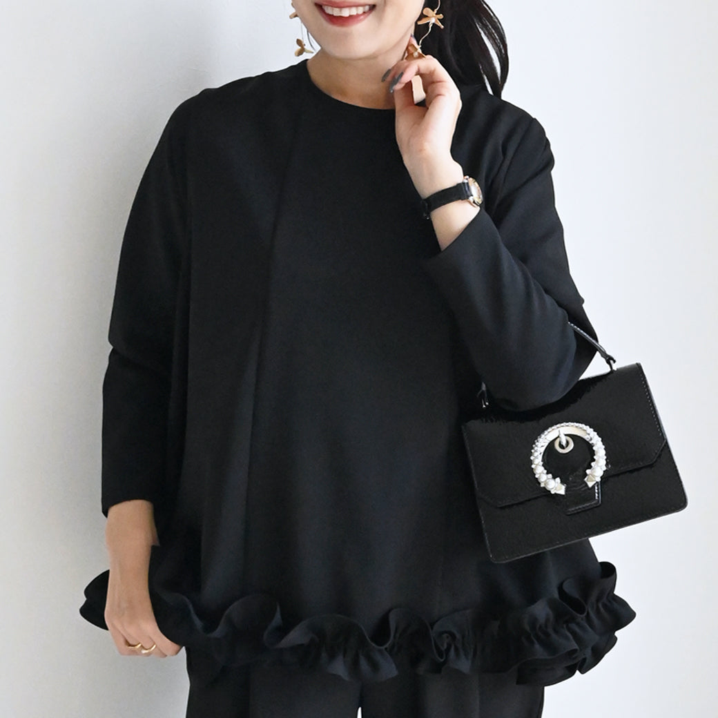 【9月5日(金)13時〜再再再再再入荷】バックリボンフリルフレアトップス