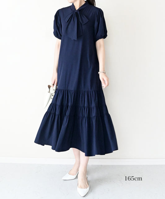 【3月8日(日)20時〜新発売】ボウタイリボンティアードワンピース