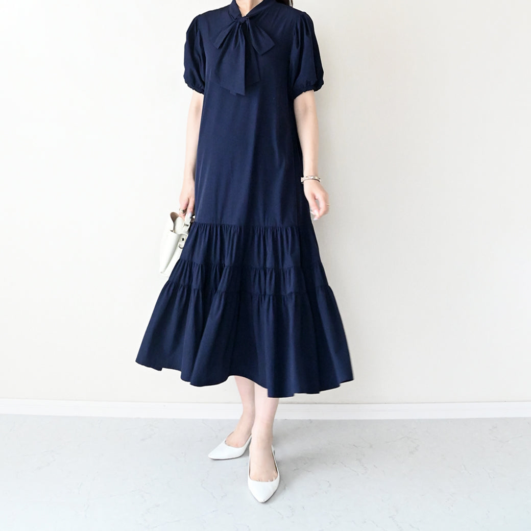 【5月25日(日)20時〜新発売】ボウタイリボンティアードワンピース