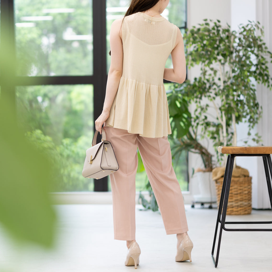 【6月22日(日)20時〜新発売】接触冷感シアーフリルペプラムジレ