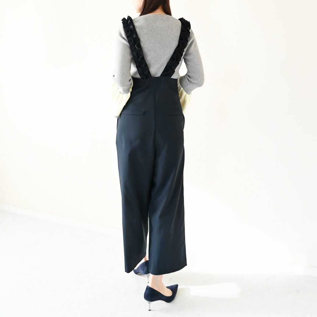 【10月10日(金)13時〜新発売】フリルストラップサロペットパンツ