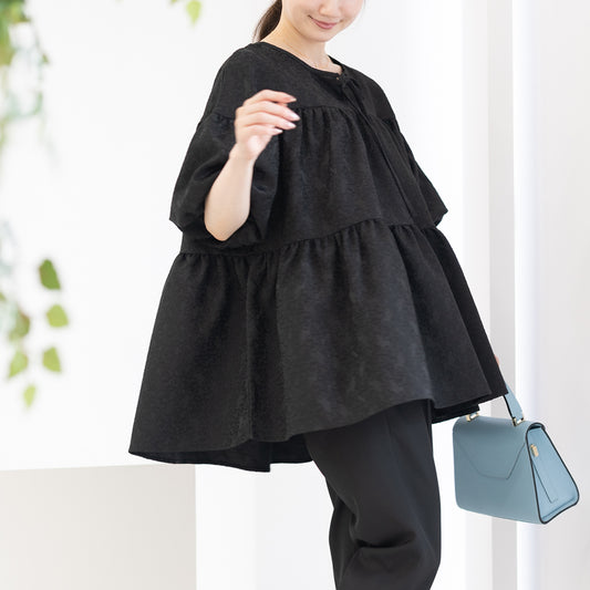 ふわりリボンジャガードチュニック