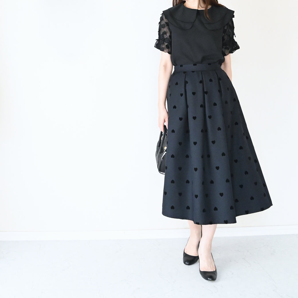 【7月13日(日)20時〜新発売】フローラルペタルショートスリーブブラウス