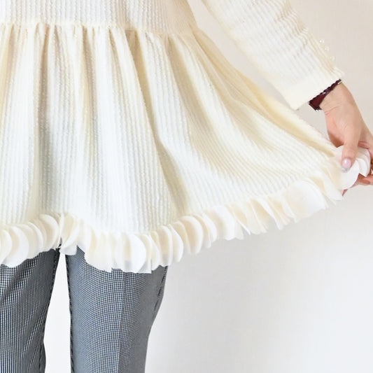 花びらフリルフレアトップス