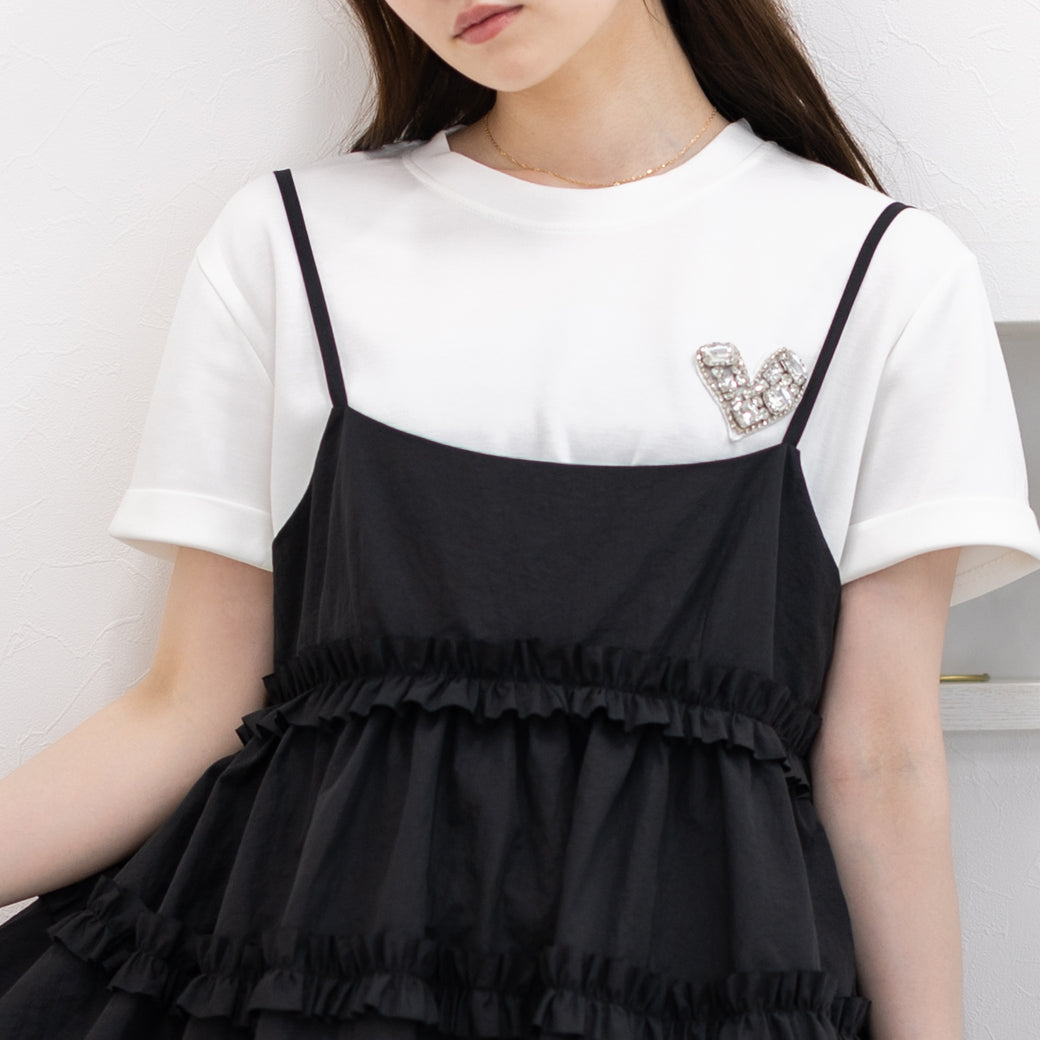 【6月22日(日)20時〜新発売】ハートビジューTシャツ