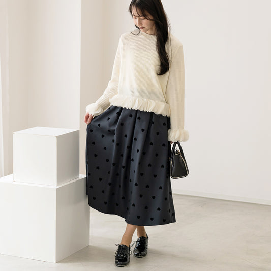 【10月24日(金)13時〜再入荷】フロッキーハートスカート