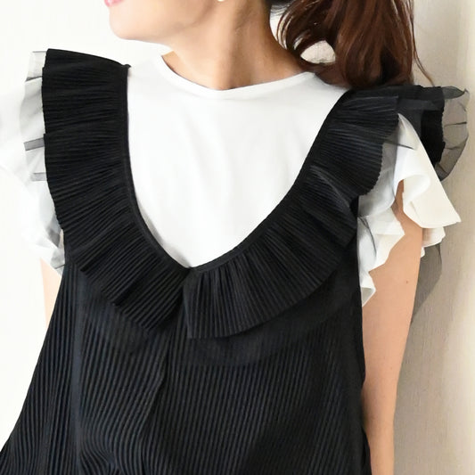 【5月10日(日)20時〜新発売】フリルプリーツサロペット
