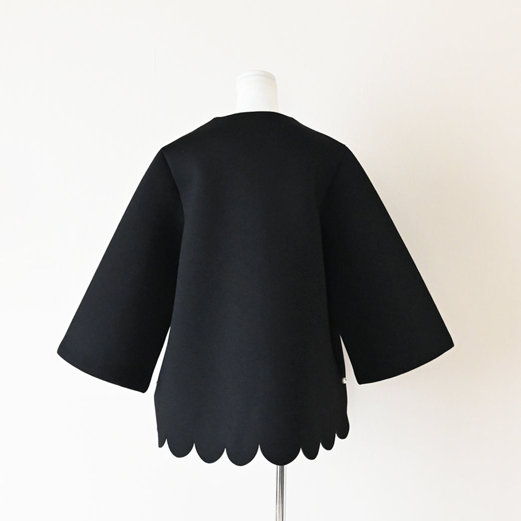 スカラップAラインジャケットコート