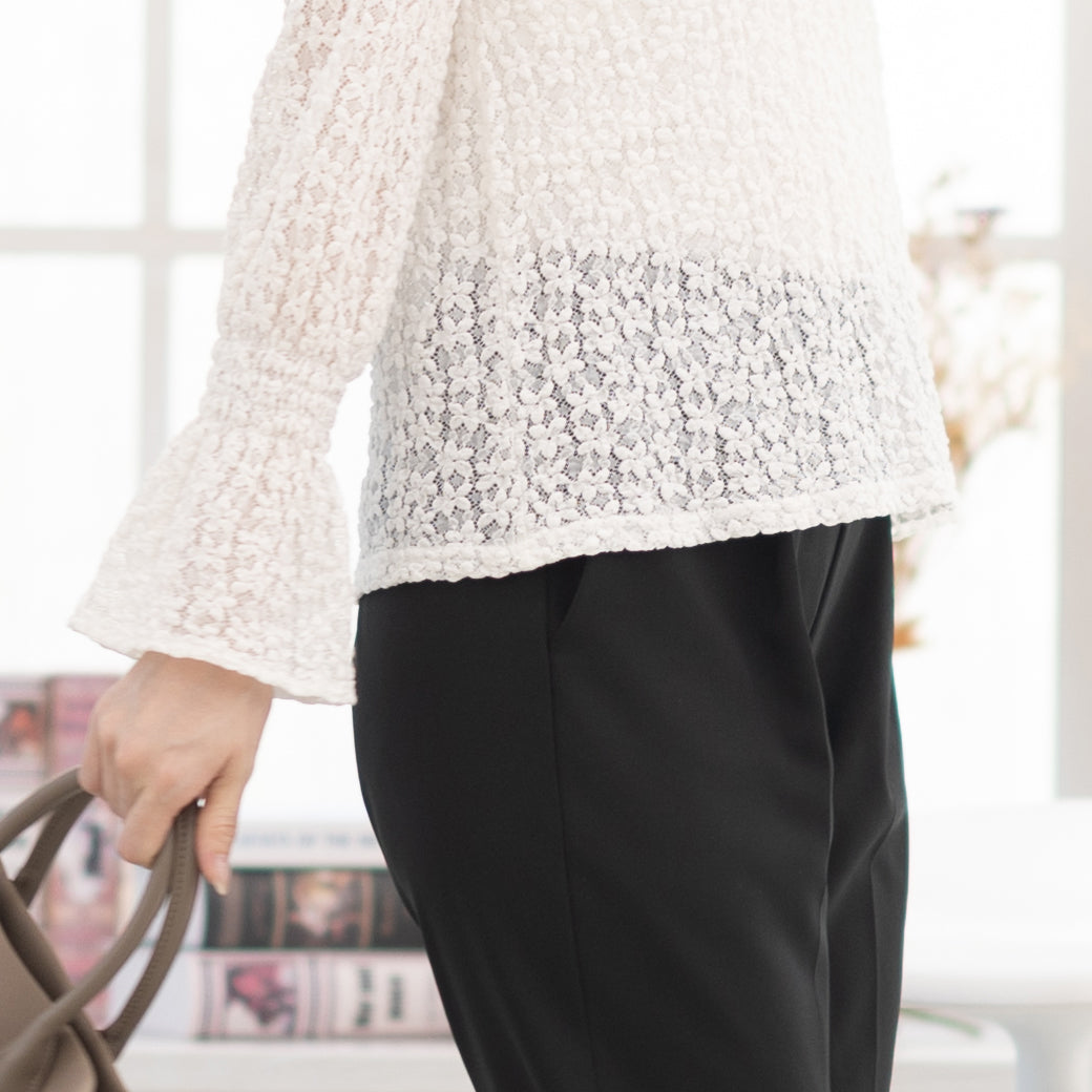 【8月17日(日)20時〜新発売】25AW ストレッチお花レーストップス