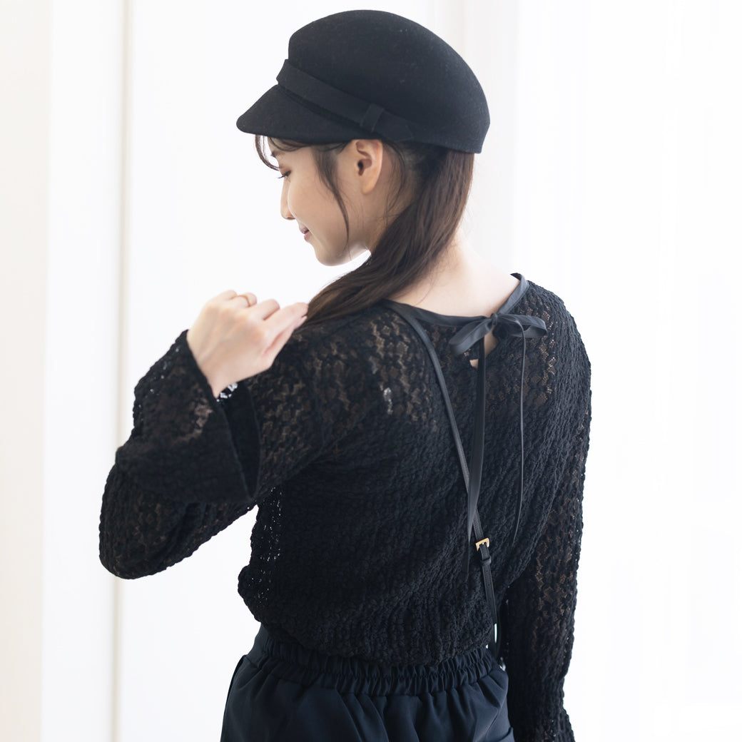【8月17日(日)20時〜新発売】25AW ストレッチお花レーストップス