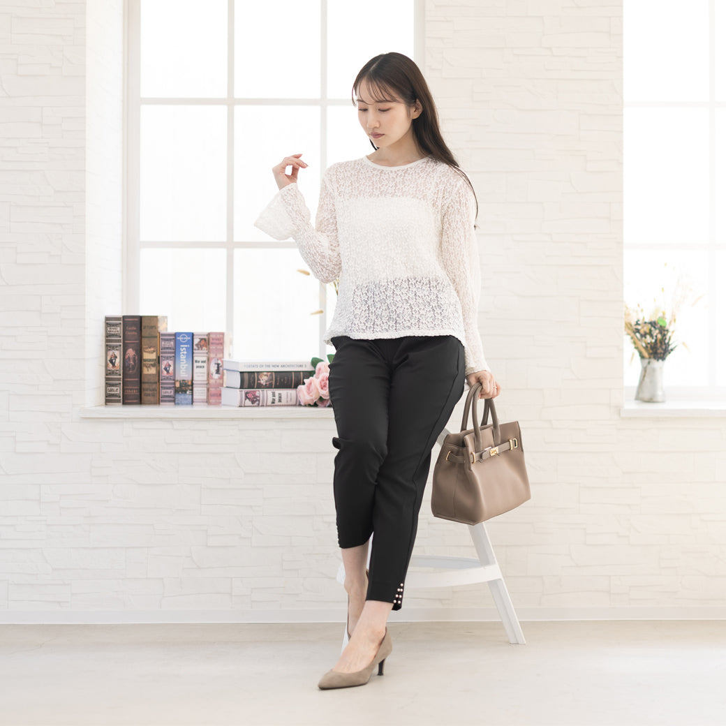 【8月17日(日)20時〜新発売】25AW ストレッチお花レーストップス