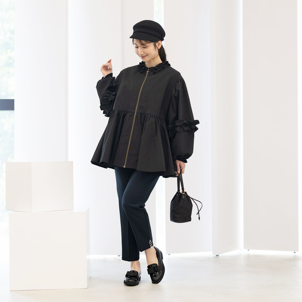 【8月22日(金)13時〜新発売】シャカシャカフリルブルゾン