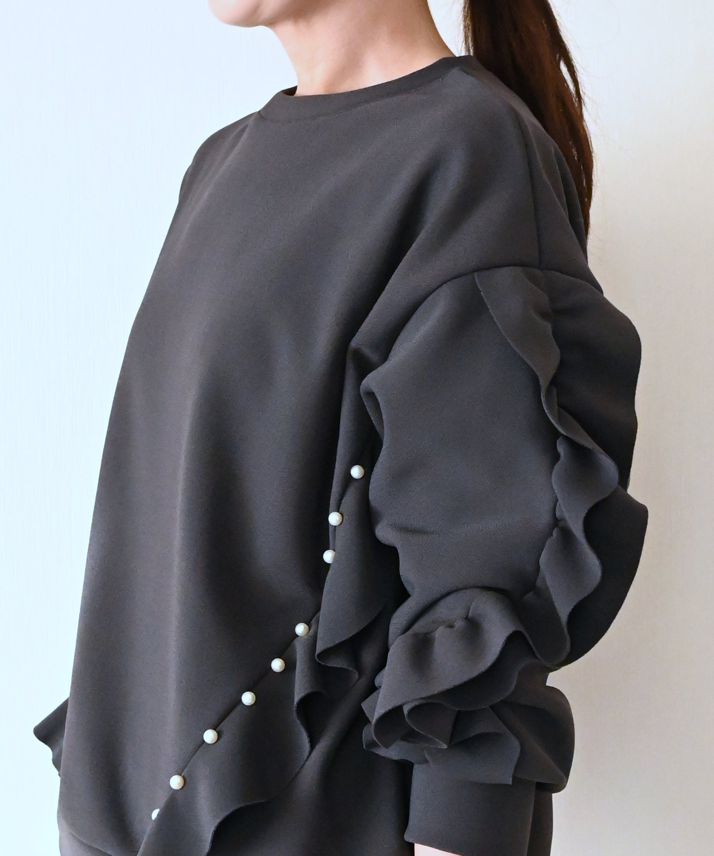 【新色グレーも12月21日(日)20時〜再入荷】パールリュクス裏起毛トップス