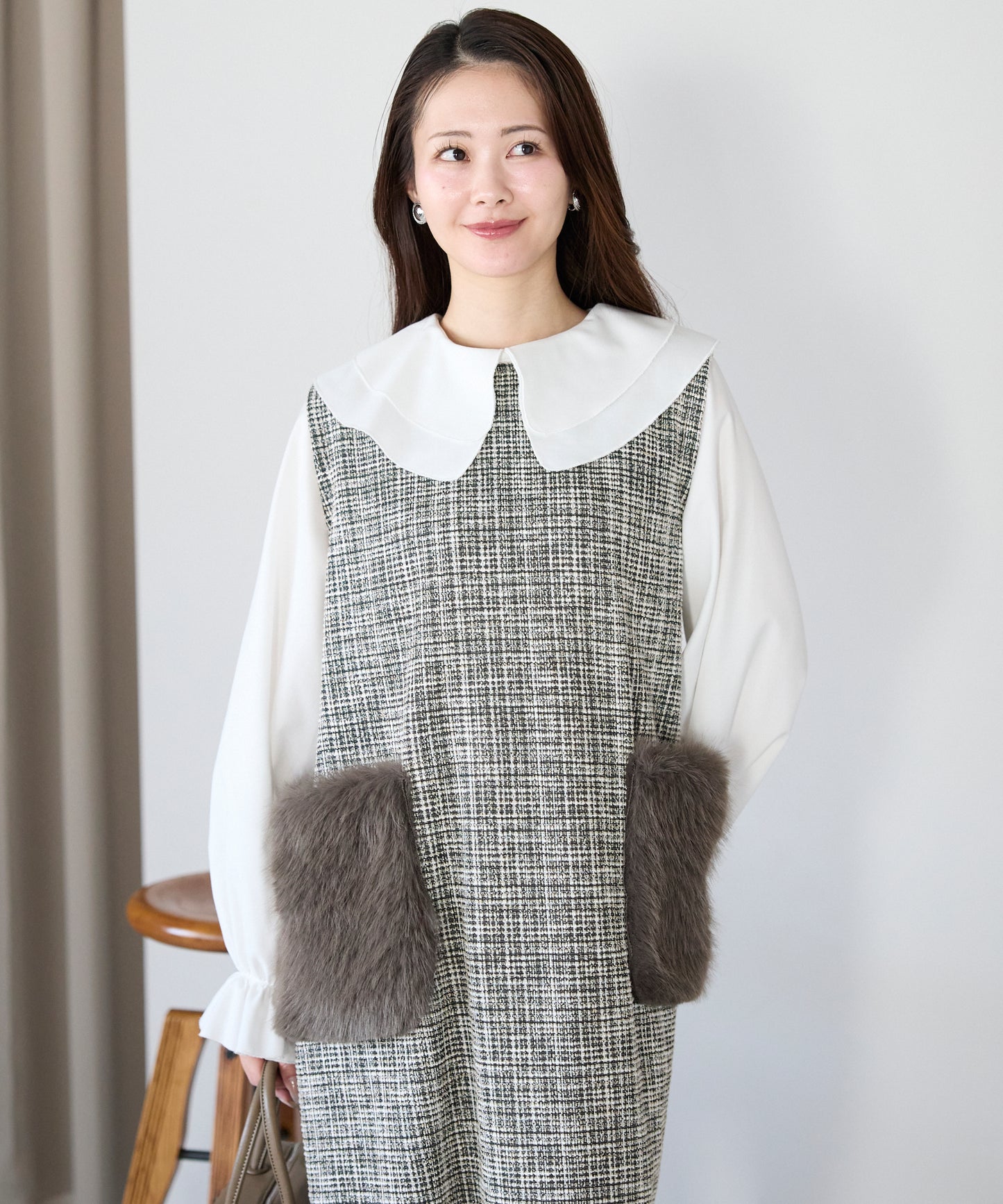 【1月11日(日)20時〜新発売】リュクスファーポケットツイードワンピース