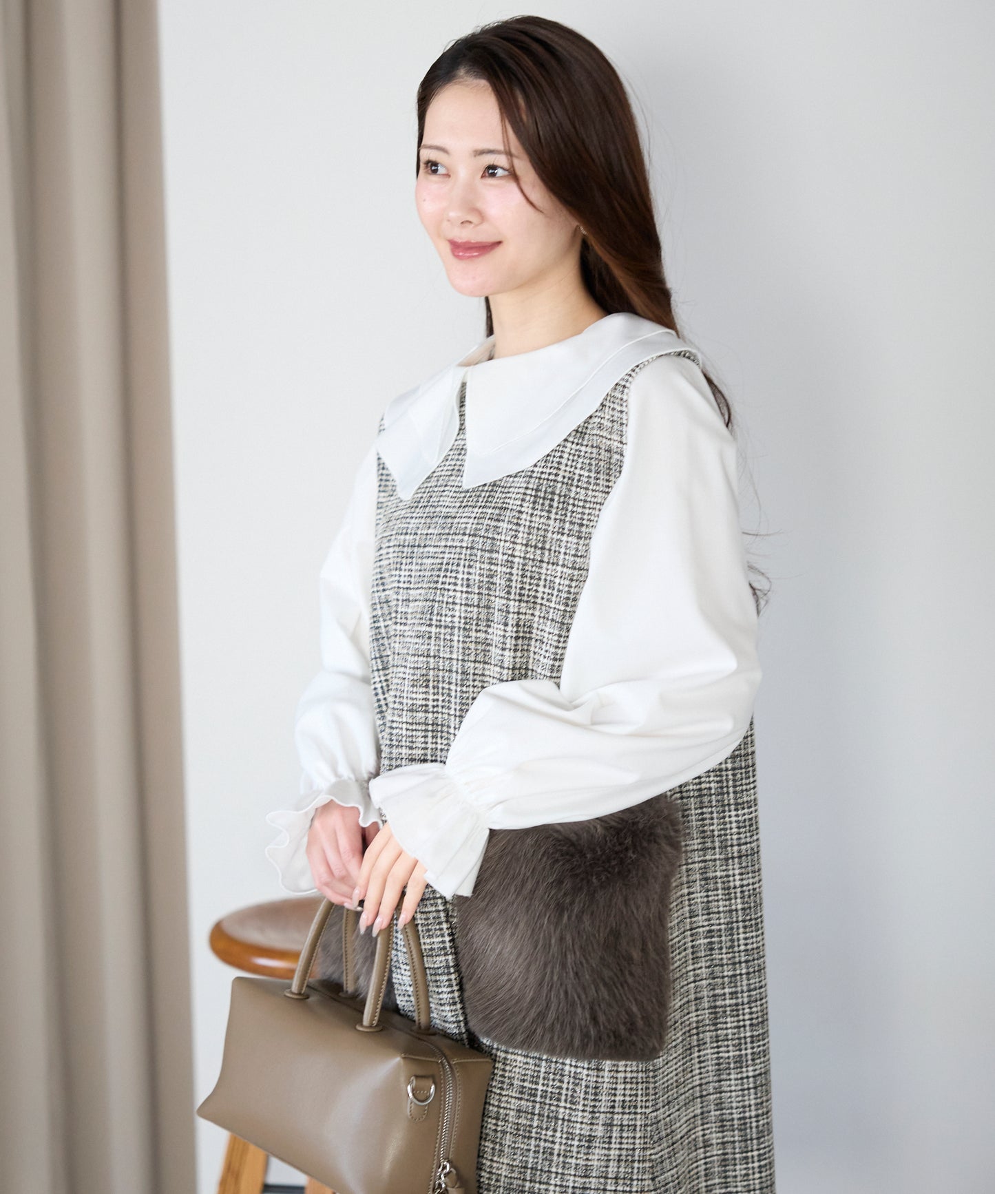 【1月11日(日)20時〜新発売】リュクスファーポケットツイードワンピース