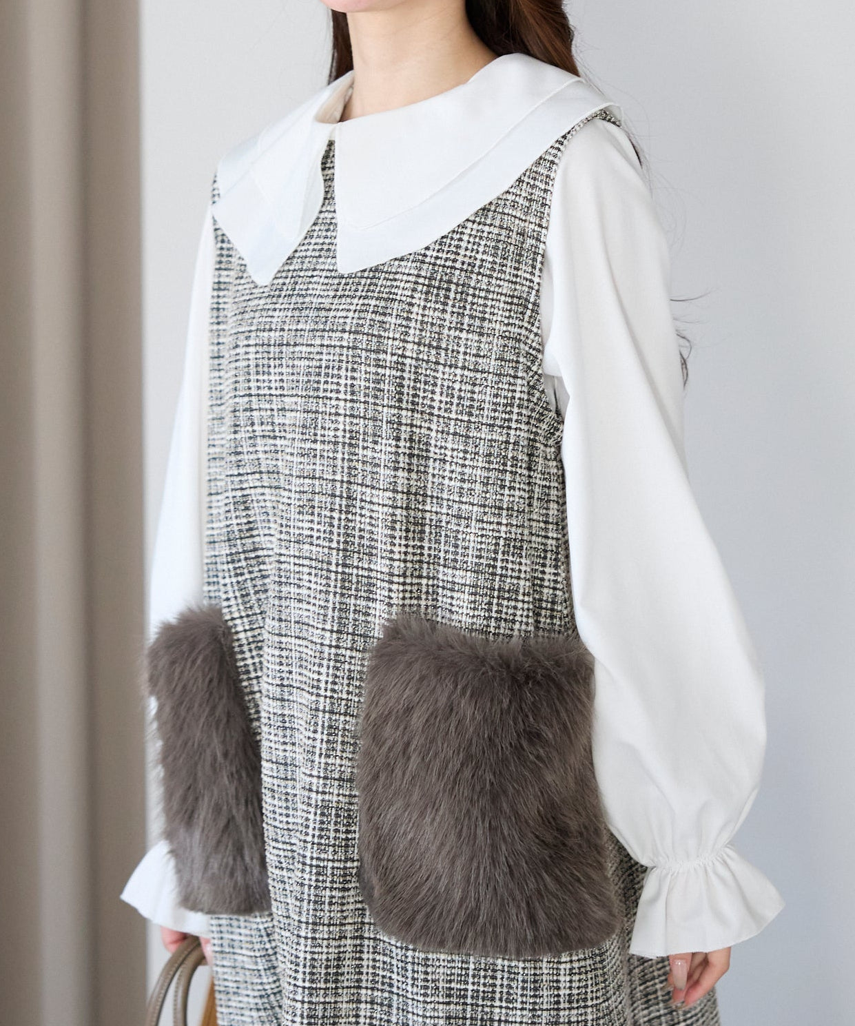 【1月11日(日)20時〜新発売】リュクスファーポケットツイードワンピース