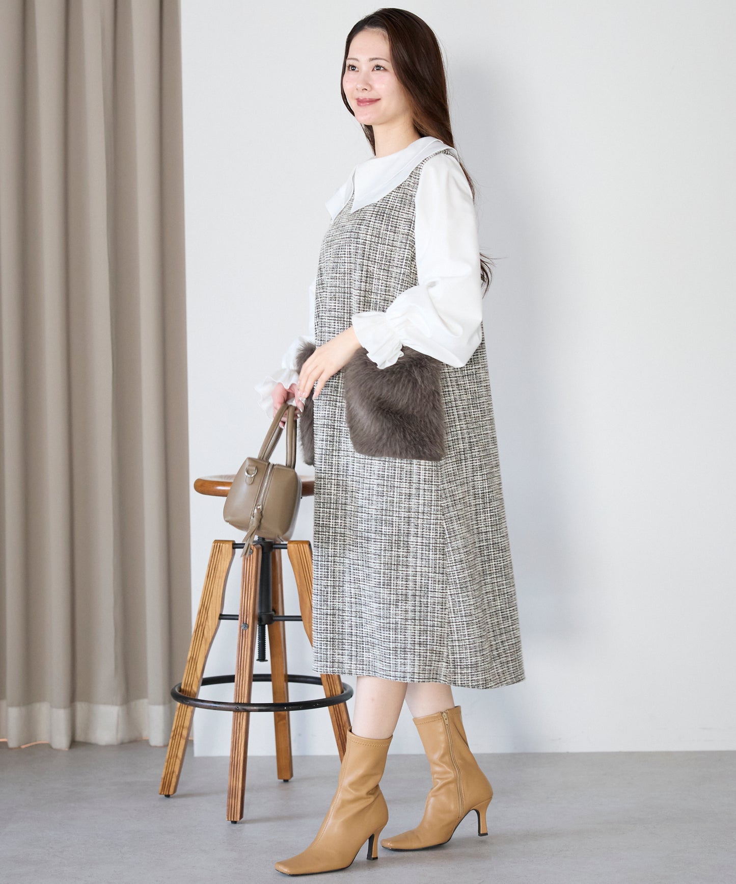 【1月11日(日)20時〜新発売】リュクスファーポケットツイードワンピース