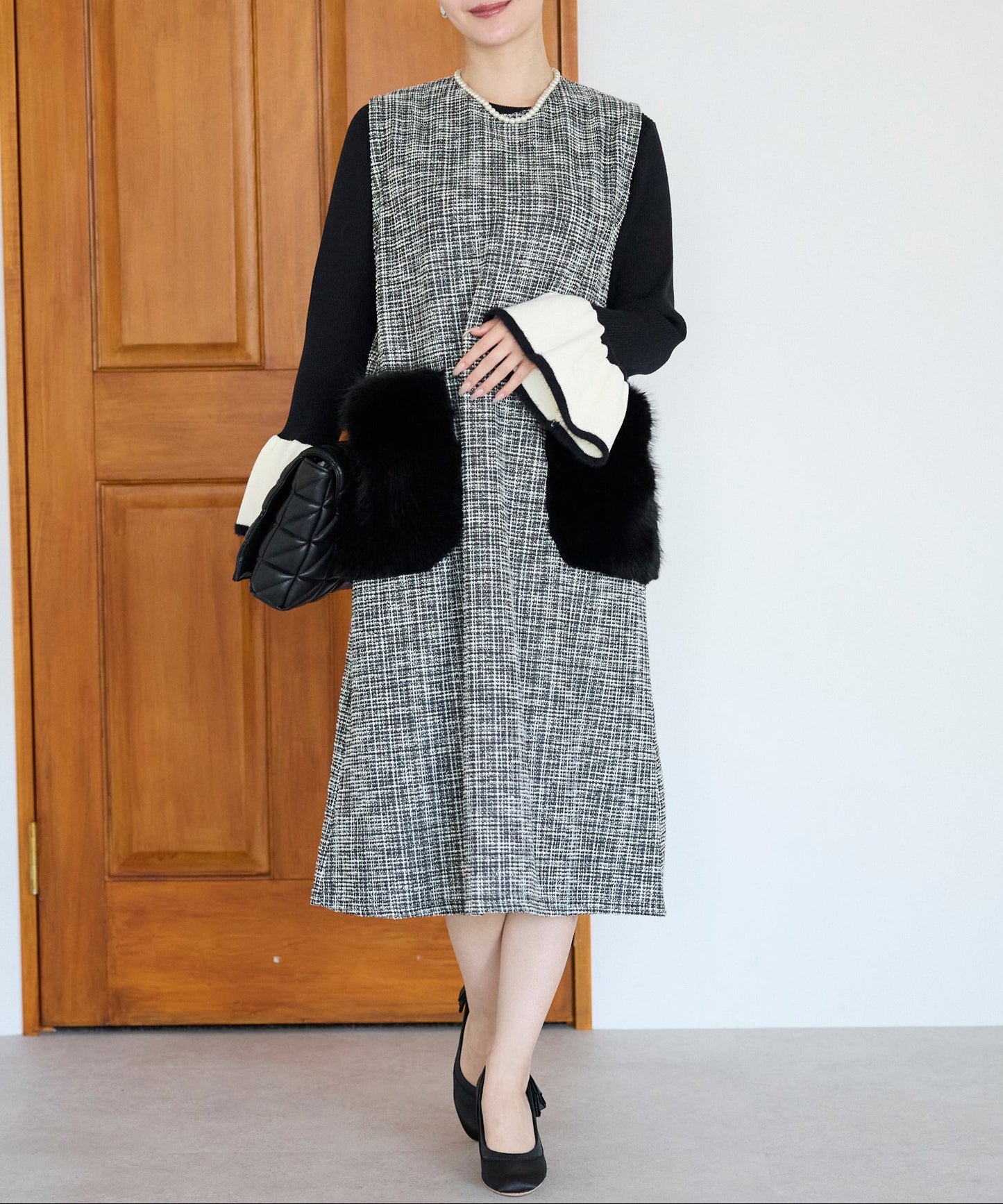 【1月11日(日)20時〜新発売】リュクスファーポケットツイードワンピース