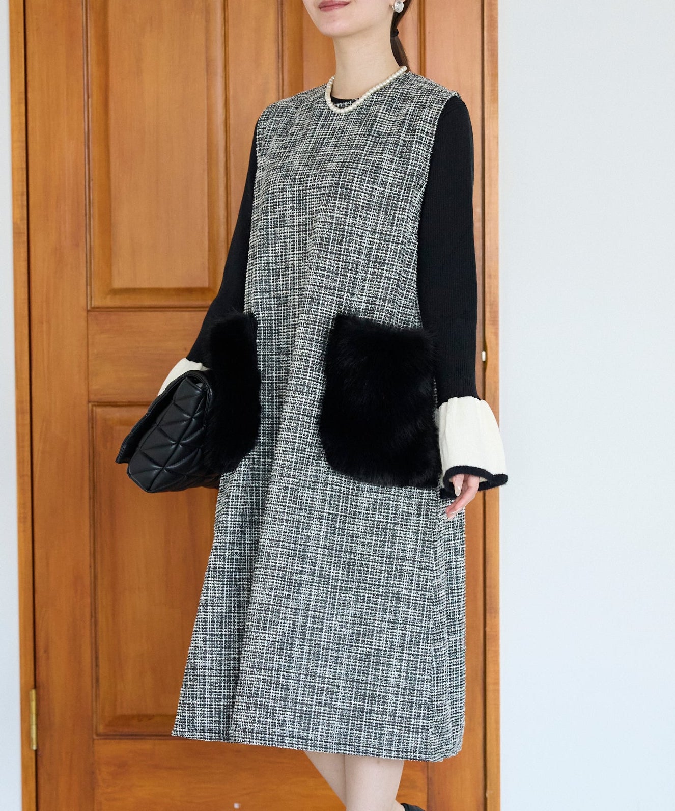 【1月11日(日)20時〜新発売】リュクスファーポケットツイードワンピース