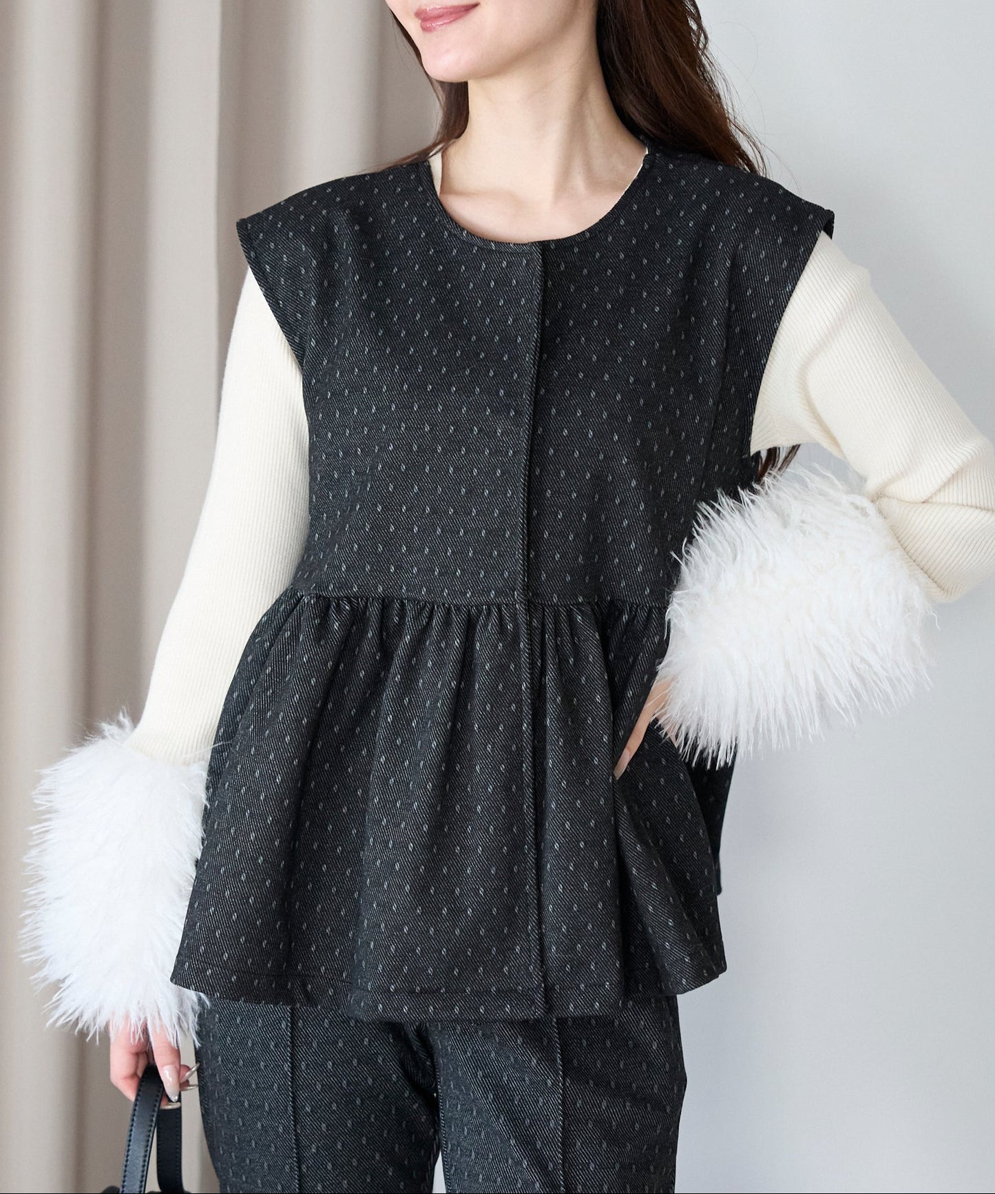 【1月11日(日)20時〜新発売】スノードットペプラムベスト　