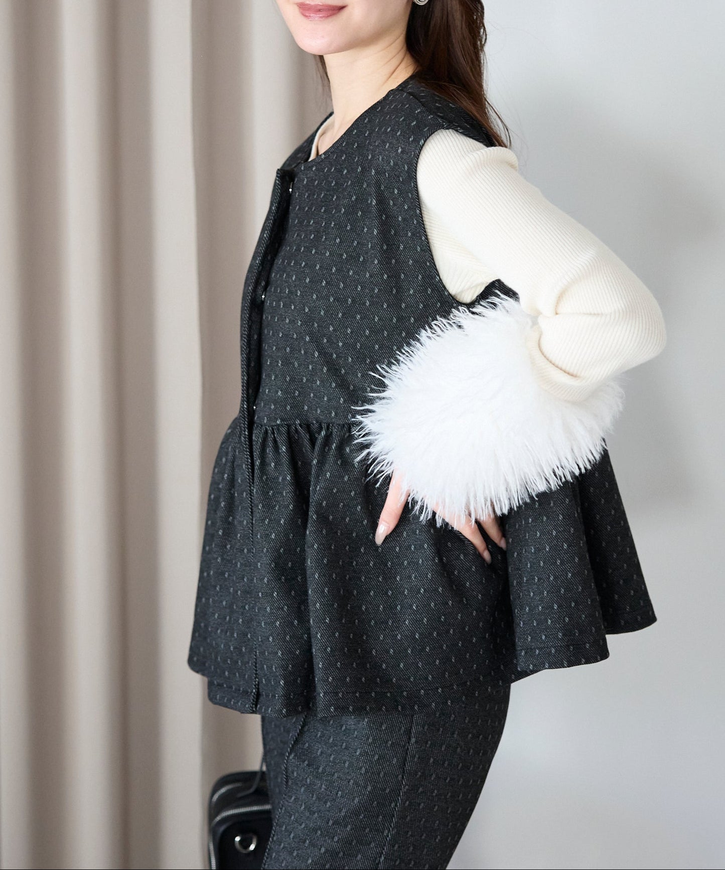 【1月11日(日)20時〜新発売】スノードットペプラムベスト　