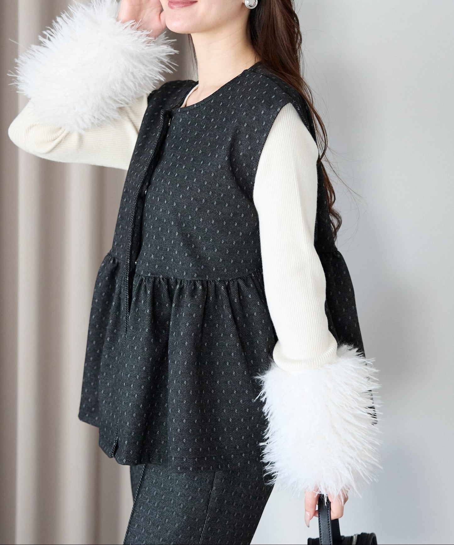 【1月11日(日)20時〜新発売】スノードットペプラムベスト　