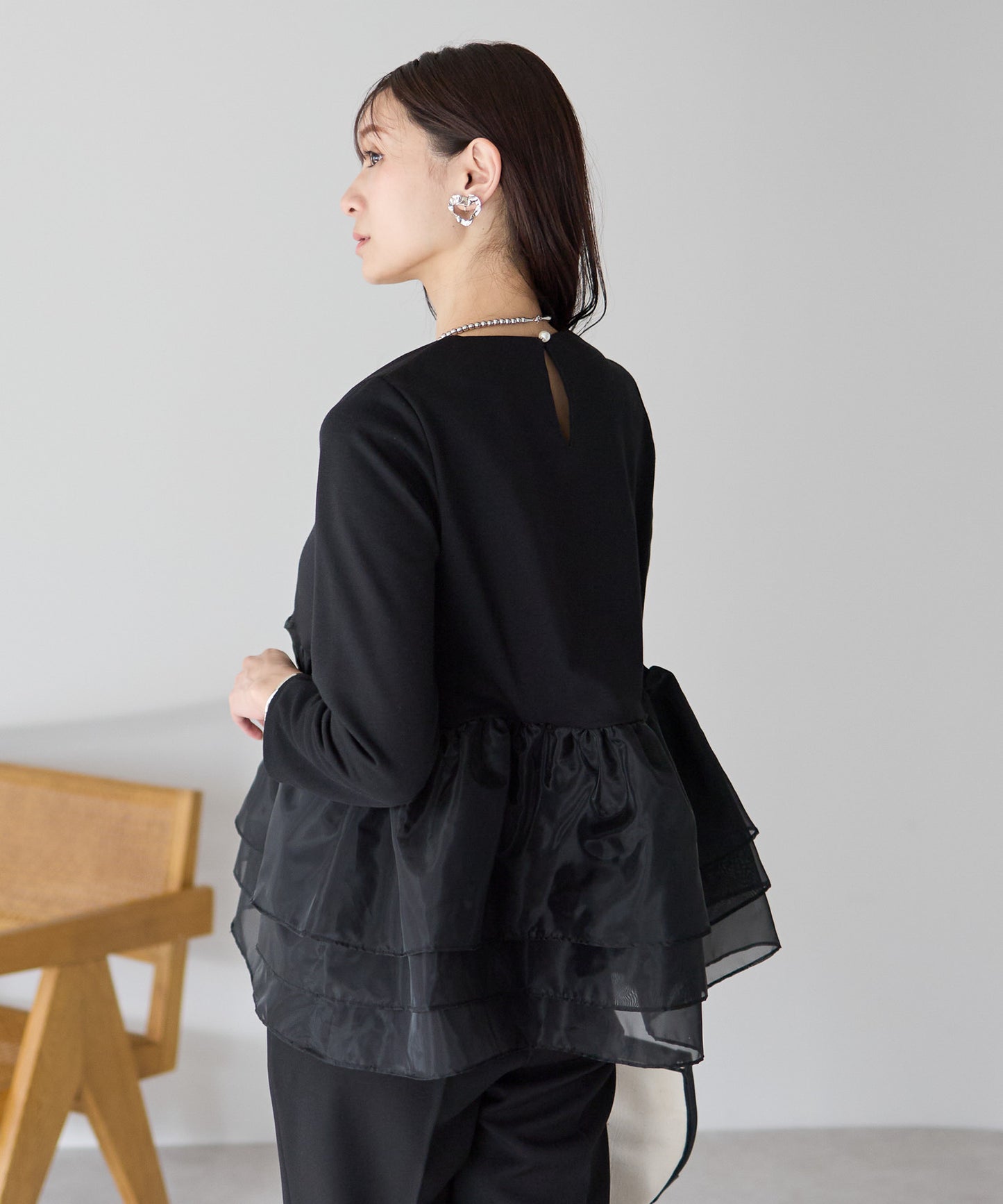 【1月25日(日)20時〜新発売】エアリーチュールペプラムトップス