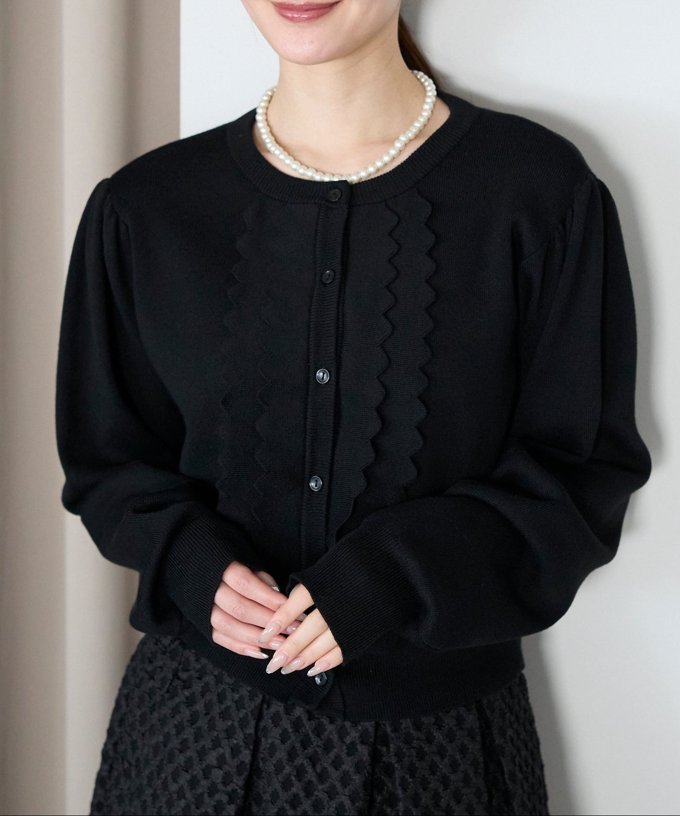 スナイデル　フリルニットカーディガン SNIDEL（スナイデル） カーディガン フリルニットカーディガン