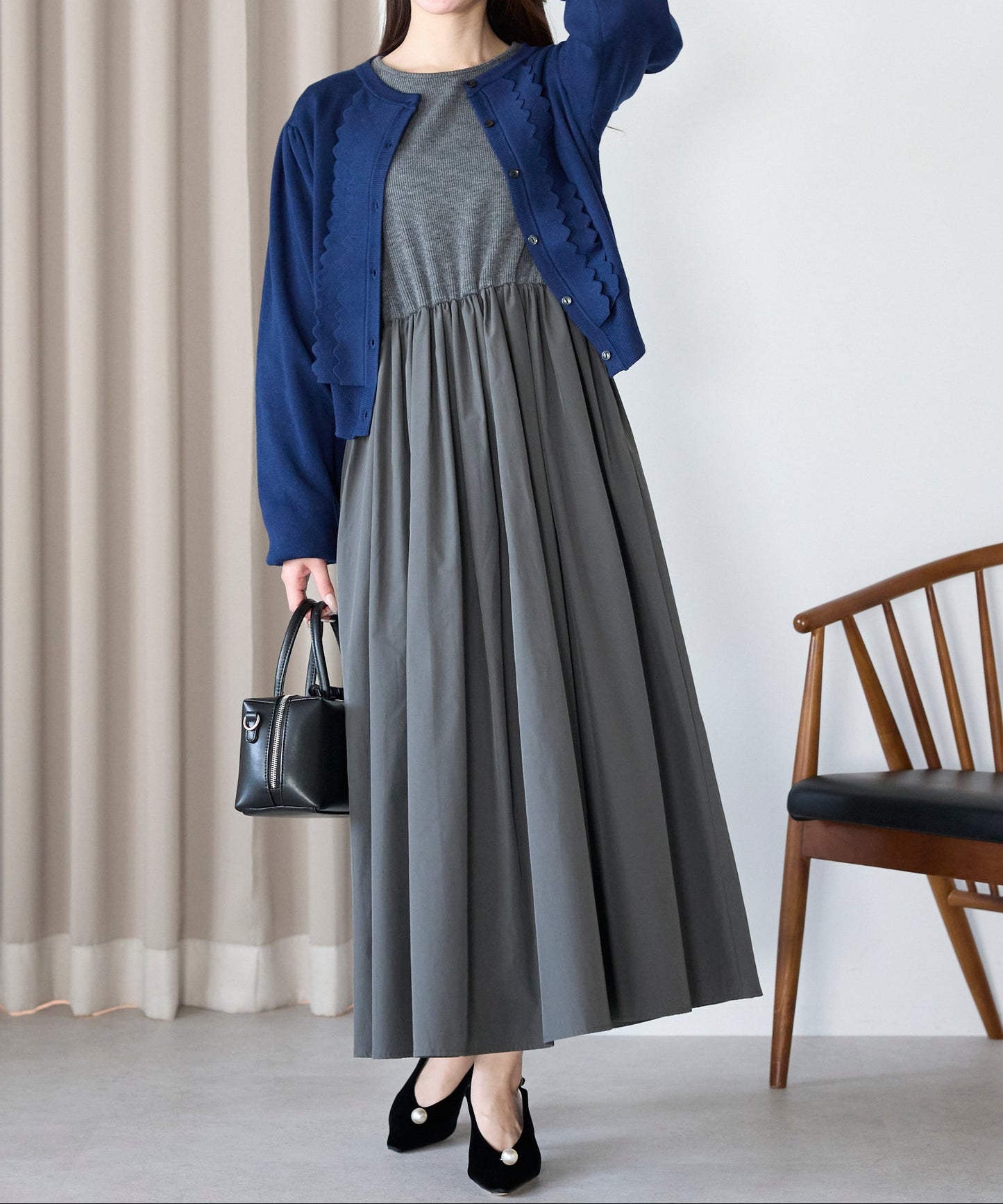 【1月4日(日)20時〜新発売】スカラップフリルニットカーディガン