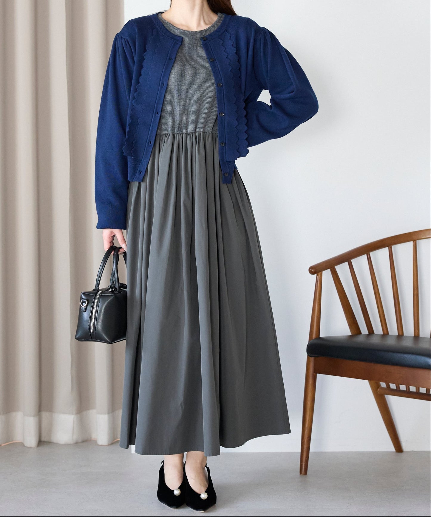 【1月4日(日)20時〜新発売】スカラップフリルニットカーディガン