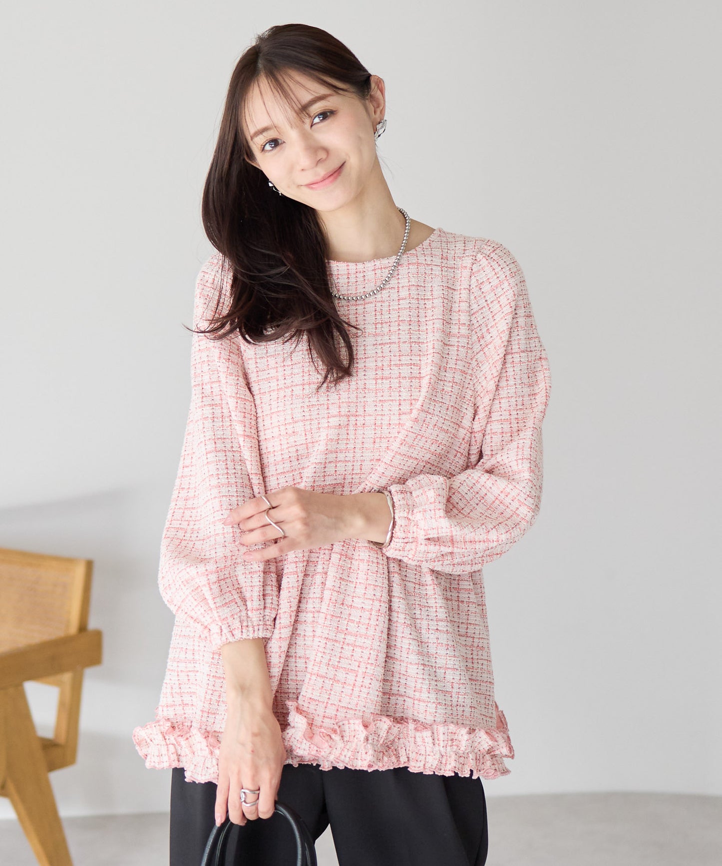 【1月25日(日)20時〜新色追加予約販売開始】予約販売クラシカルリボンツイードトップス