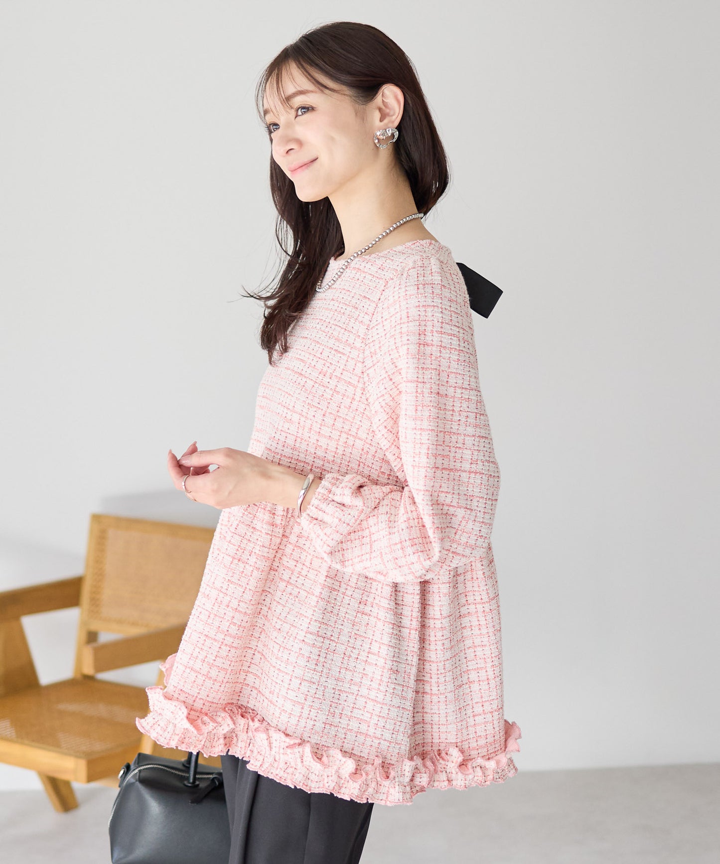 【1月25日(日)20時〜新色追加予約販売開始】予約販売クラシカルリボンツイードトップス