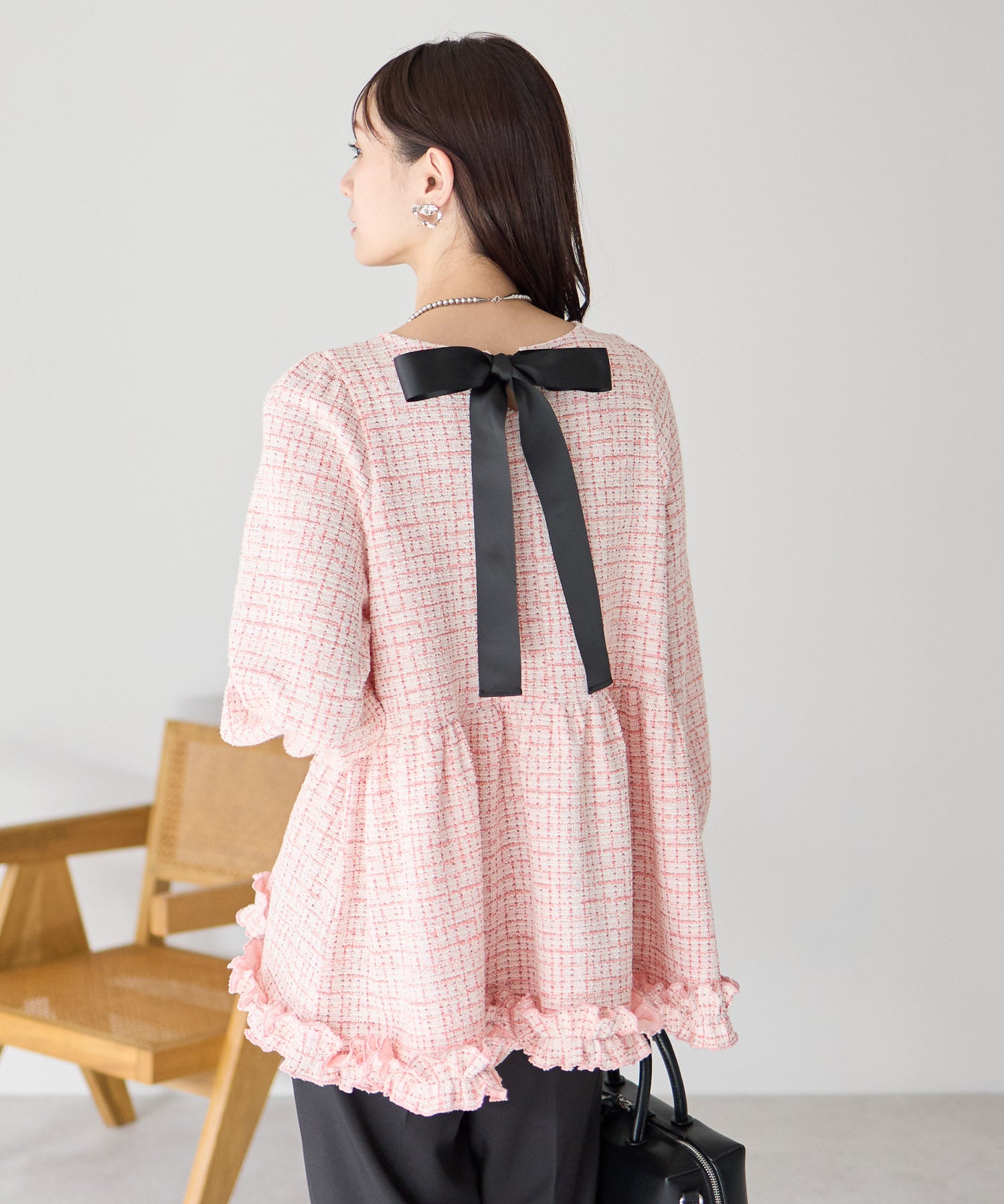 クラシカルリボンツイードトップス – Neigeオンラインストア