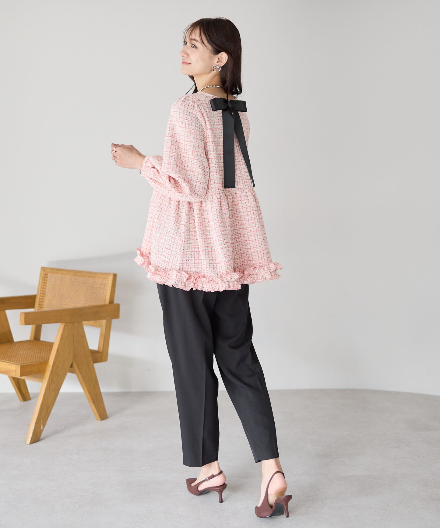 【1月25日(日)20時〜新色追加予約販売開始】予約販売クラシカルリボンツイードトップス