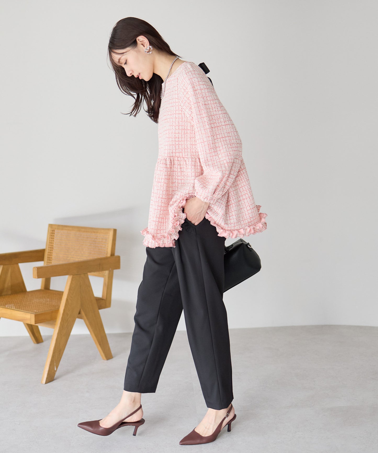 【1月25日(日)20時〜新色追加予約販売開始】予約販売クラシカルリボンツイードトップス