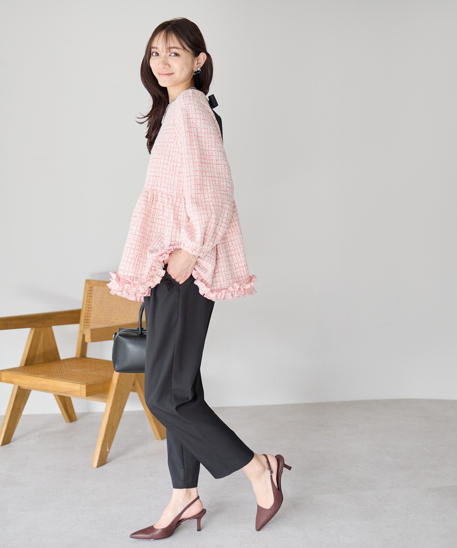 クラシカルリボンツイードトップス – Neigeオンラインストア