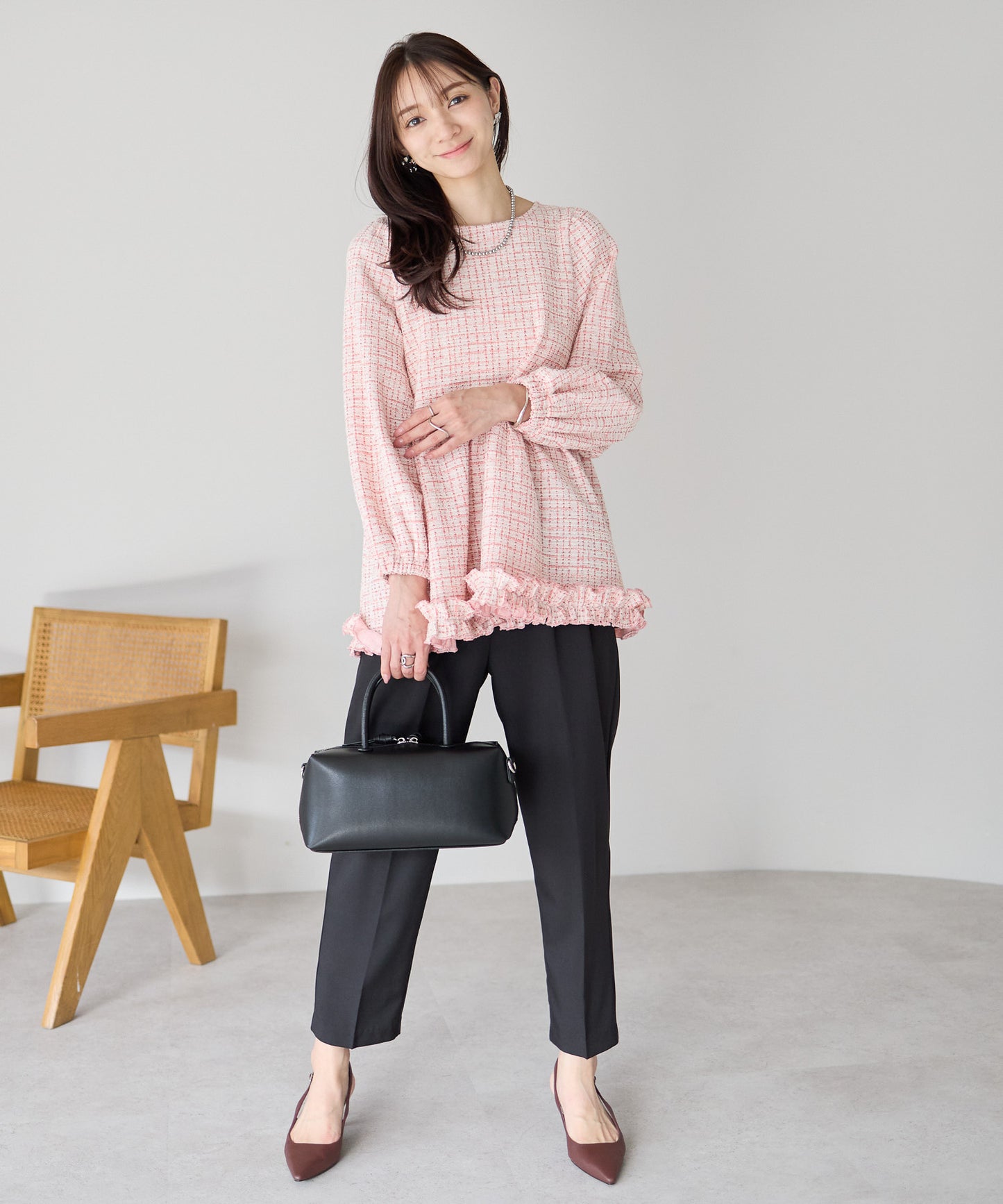 【1月25日(日)20時〜新色追加予約販売開始】予約販売クラシカルリボンツイードトップス