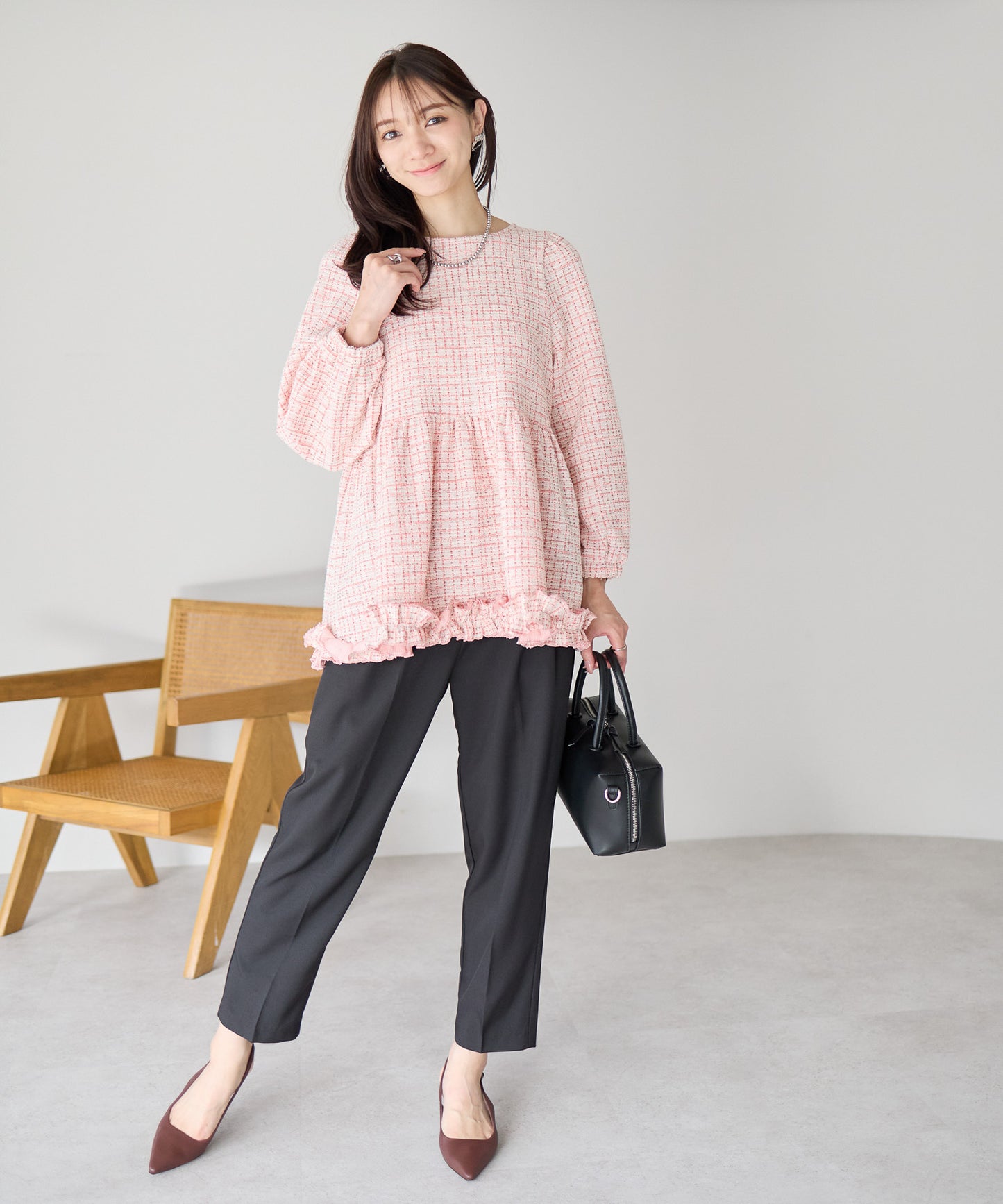 【1月25日(日)20時〜新色追加予約販売開始】予約販売クラシカルリボンツイードトップス