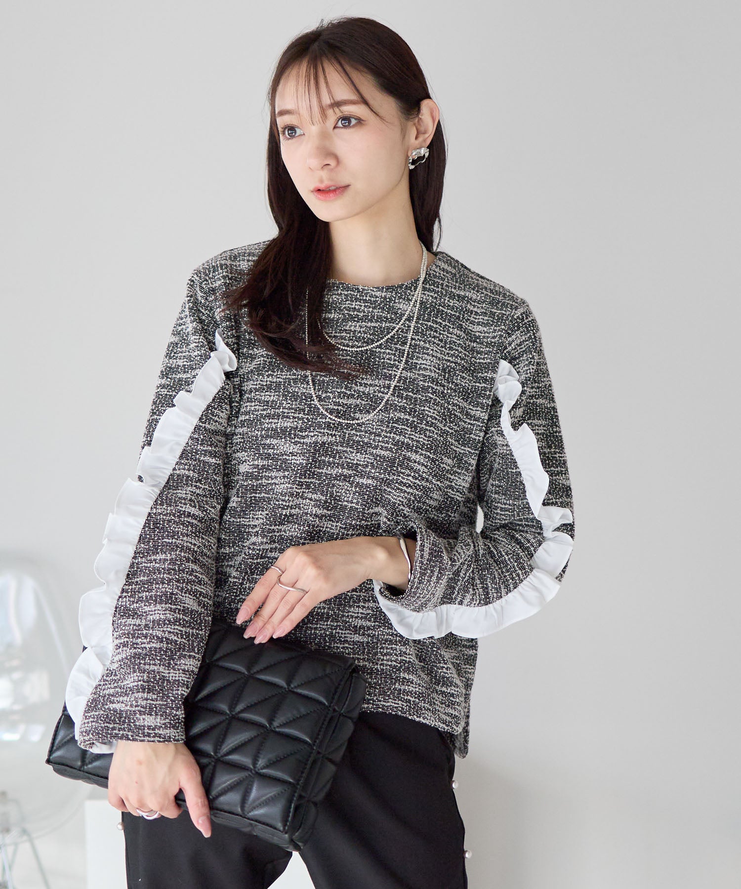 ツイードフリル袖トップス – Neigeオンラインストア