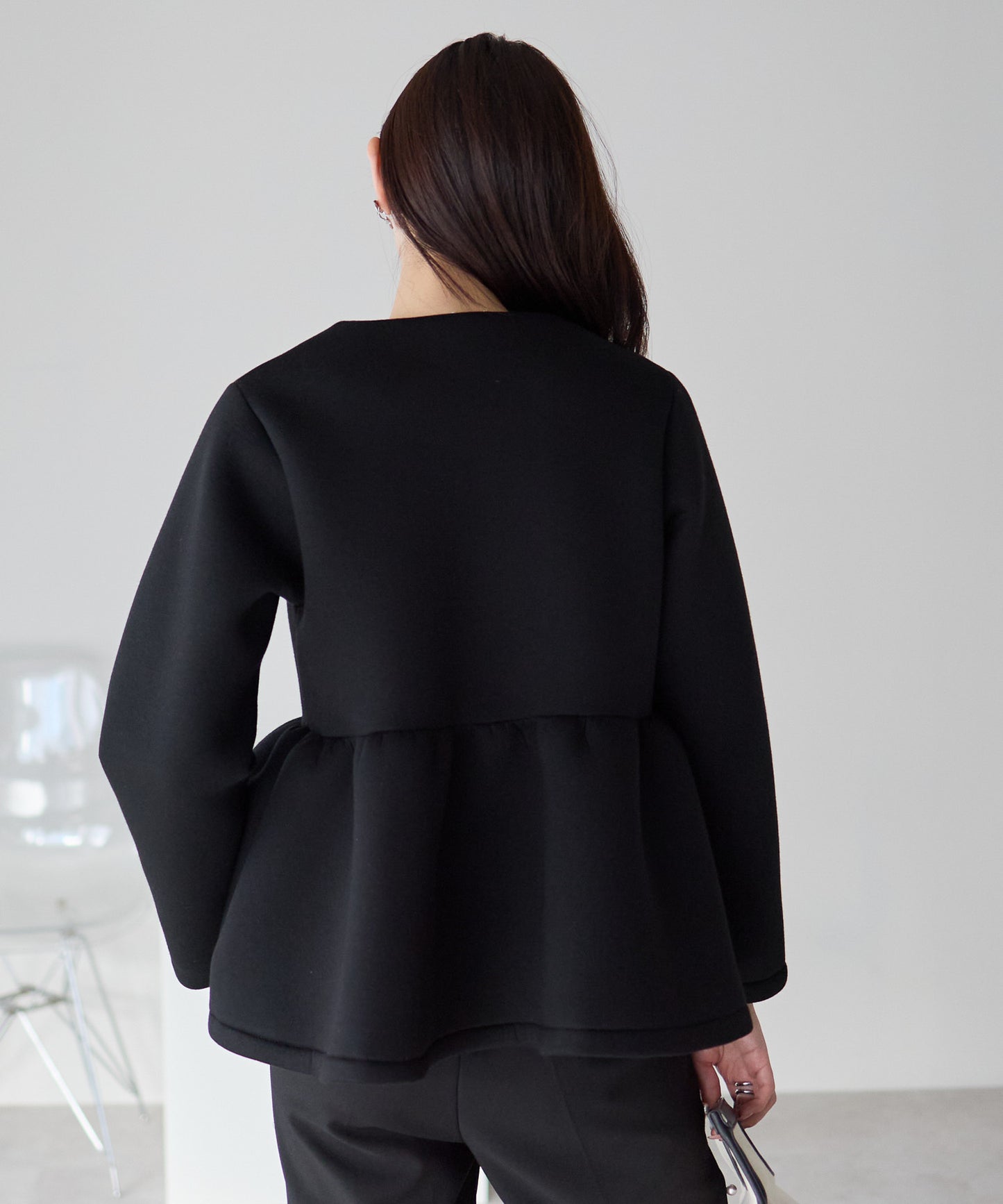 【1月25日(日)20時〜新発売】予約販売フロントフリルペプラムジャケット